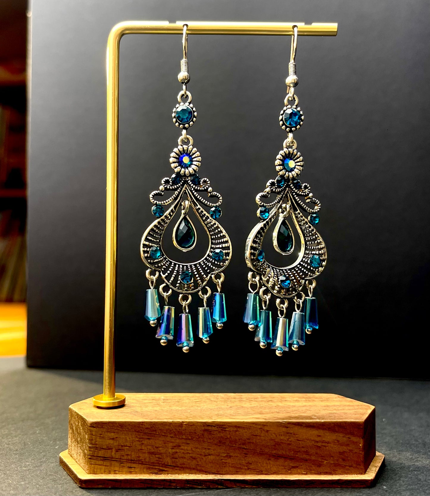 Miao - Influenced multicolor Gemstone Drop Earrings