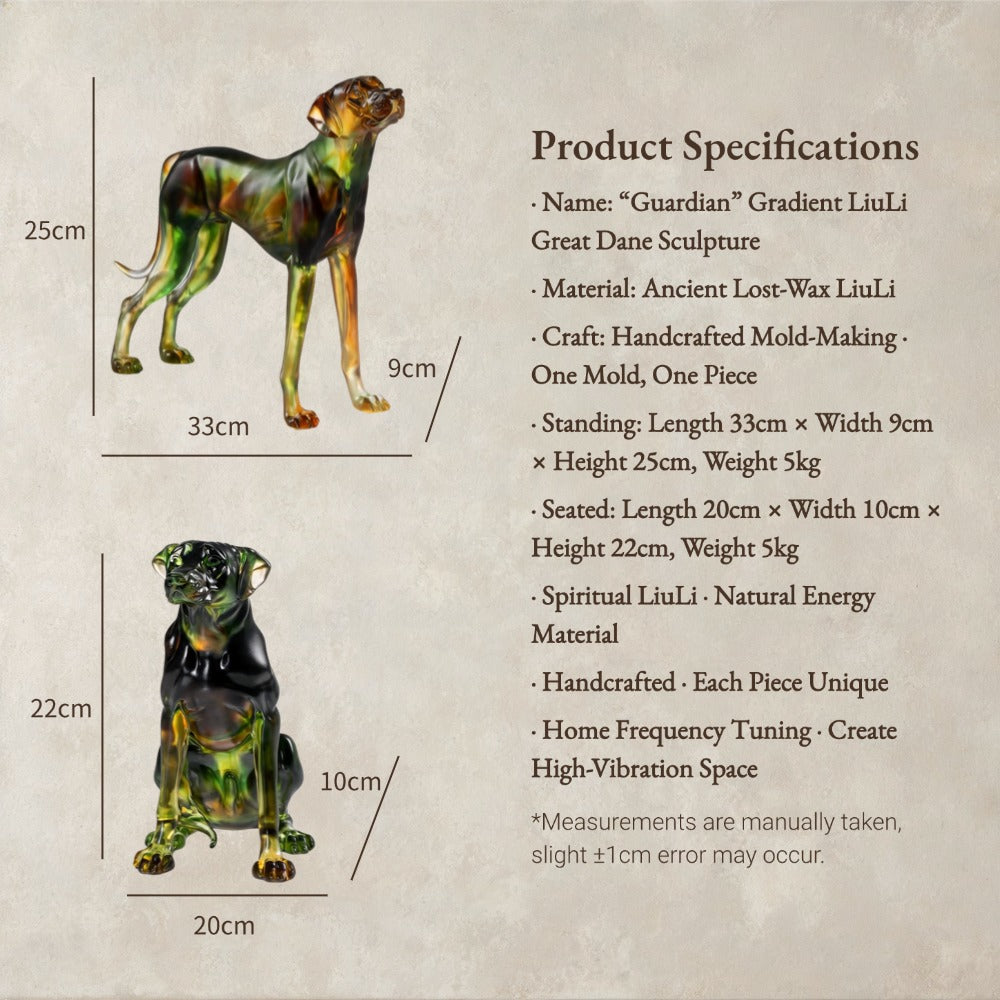 Guardian Pair – Liuli Great Dane Sculpture Set