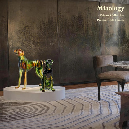 Guardian Pair – Liuli Great Dane Sculpture Set