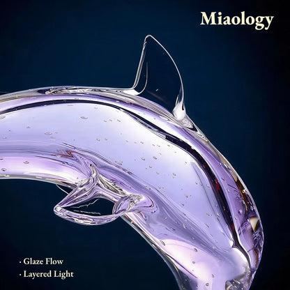 Whispers of the Sea – Crystal Dolphin Sculpture