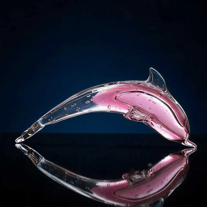Whispers of the Sea – Crystal Dolphin Sculpture