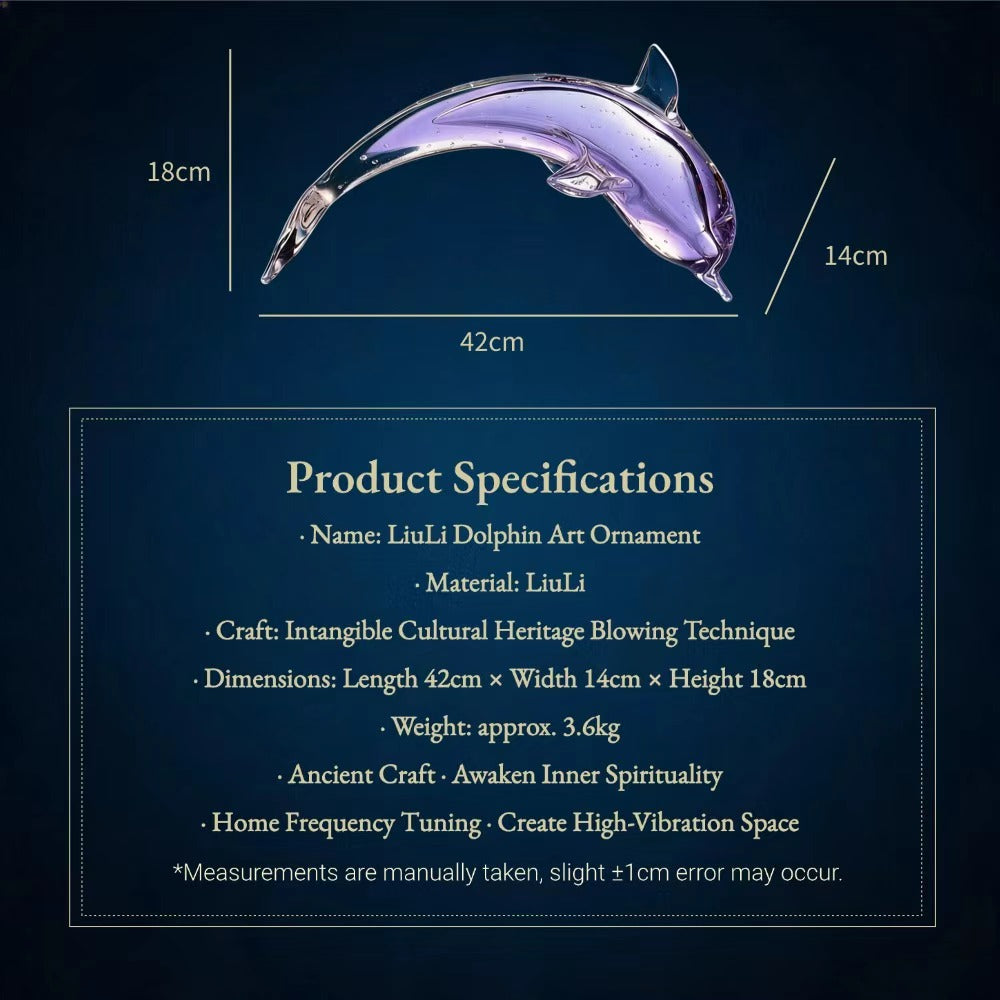 Whispers of the Sea – Crystal Dolphin Sculpture