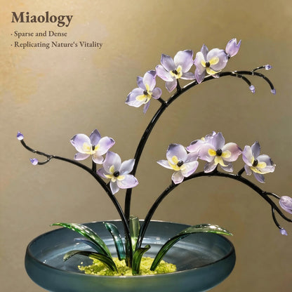 Phalaenopsis in Bloom – Handcrafted Liuli Orchid Arrangement