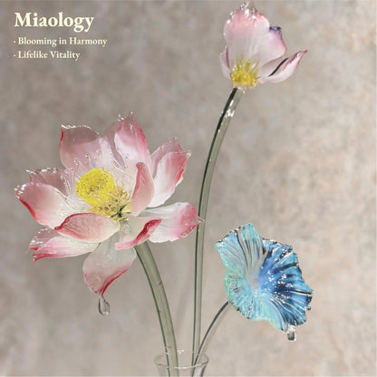 Handcrafted Crystal Lotus Arrangement for Elegant Home Décor