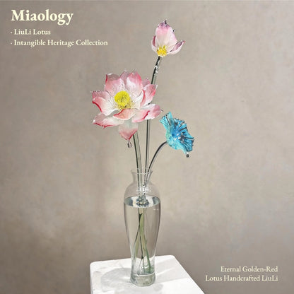 Handcrafted Crystal Lotus Arrangement for Elegant Home Décor