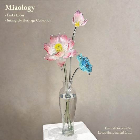 Handcrafted Crystal Lotus Arrangement for Elegant Home Décor